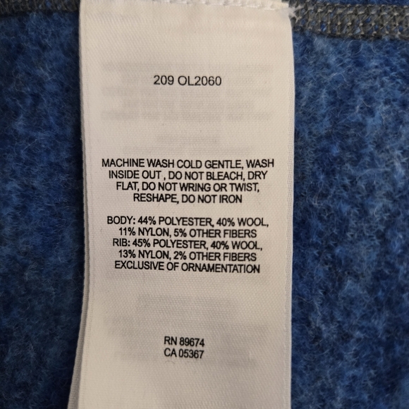 Mountain Hardware Blue Wool Sweater Size M - Picture 2 of 11